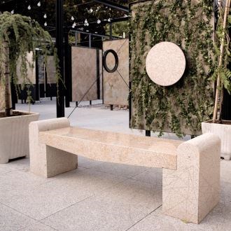 Padang Gelbe Granit-Gartenbank (165 x 40 x 50 cm)