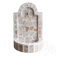 Cismea Kleiner Garten, Traditionell, Freistehend - Polygonale Steinverblendung, Rhodos Schiefer, 80 x 55 cm, 70 kg