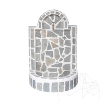 Cismea Kleiner Garten, Traditionell, Freistehend - Polygonale Steinverblendung, Kavala Schiefer, 80 x 55 cm, 70 kg