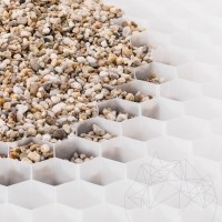 Kiesstabilisierung Design System für Schotterstabilität, weiß, 1176 x 764 x 32 mm