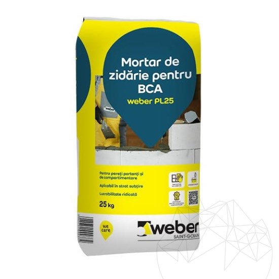 Mauermörtel für Porenbetonsteine - Weber PL25