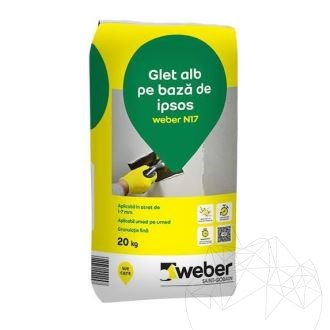Weber N17 - Weißer Ausgleichsputz auf Gipsbasis - 20 kg
