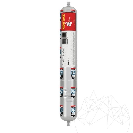 Soudal FIX ALL High Tack Schwarz - SKIN Flexibler Schieferkleber 600 ml