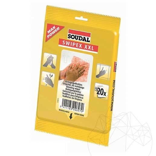 Soudal Swipex XXL | Reinigungstücher (20 Stück/Packung)