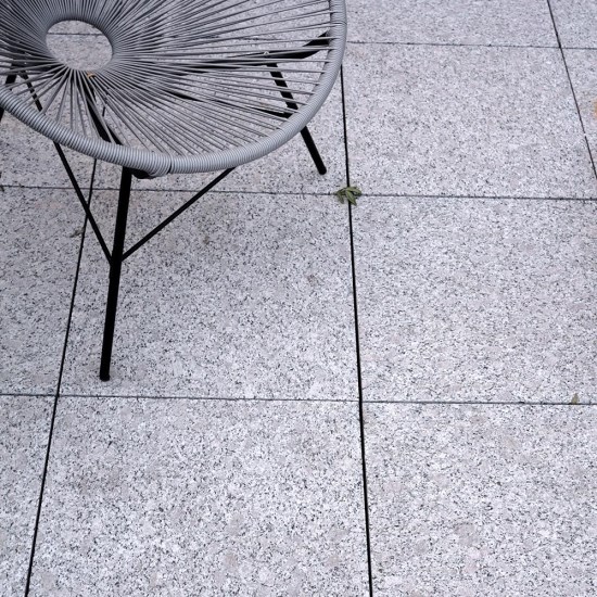 Granitplatten Leopard White Geflammt 60 x 60 x 6 cm 