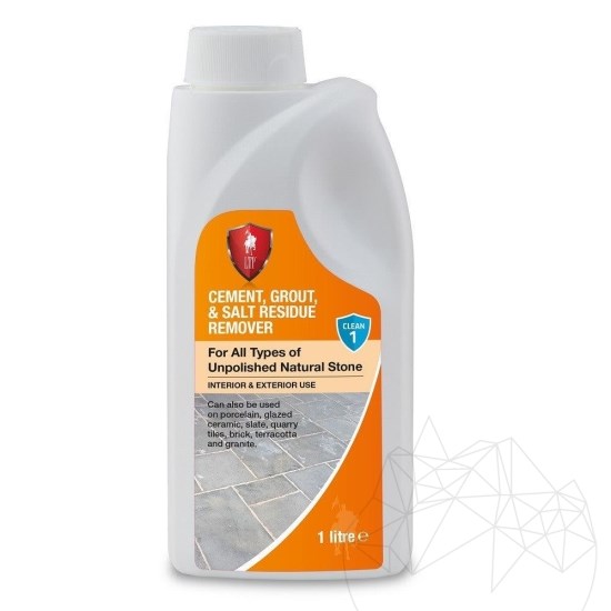 LTP Profesional Cement, Grout & Salt Residue Remover zur Entfernung von Zementrückständen, Fugenmörtel, Salzen, 1 L