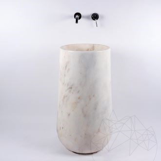 Waschbecken für Badezimmer - Tao Arabescato Marmor 40 x 85 cm