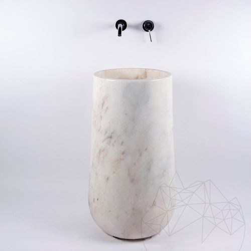 Waschbecken für Badezimmer - Tao Arabescato Marmor 40 x 85 cm