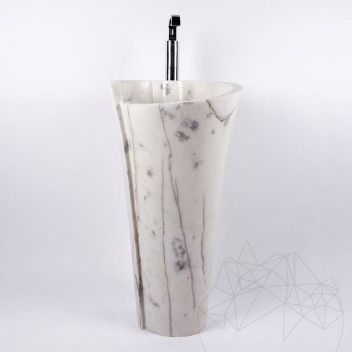 Waschbecken für Badezimmer - Tao Calacatta Flieder Marmor 42 x 85 cm