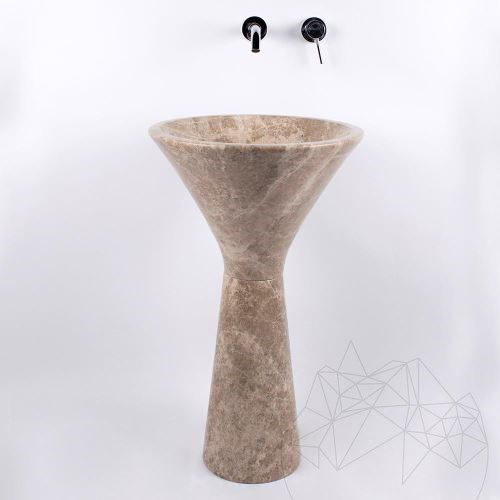 Waschbecken für Badezimmer - Tao Light Emperador Marmor 50 x 85 cm