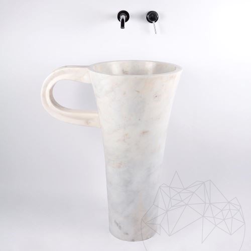 Waschbecken für Badezimmer - Tao Arabescato Marmor 42 x 85 cm