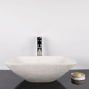 Badezimmer Waschbecken Matia Cappucino Marmor BRTA 50 x 40 x 13 cm