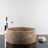 Waschbecken im Badezimmer - Heller Emperador Marmor RS 22