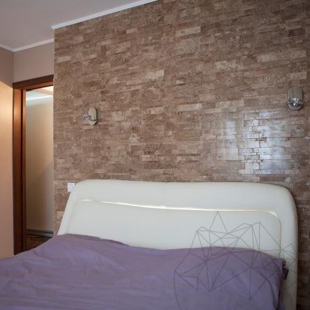 Latte Polierter Travertin 3D Wandmosaik