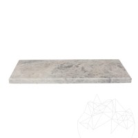 Tundra Marmor Badablage/Duschablage 40 x 14,5 x 2 cm