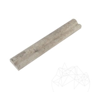 Silberner Travertin M4 Einfassung 2 x 5 x 30.5 cm
