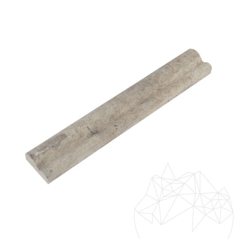 Silberner Travertin M4 Einfassung 2 x 5 x 30.5 cm