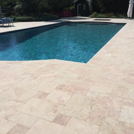 Rosalina Getrommelter Marmor Französisches Muster Set 3 cm