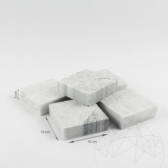Kavala Bush Hammered Marble Kopfsteinpflaster 10 x 10 x 3 cm
