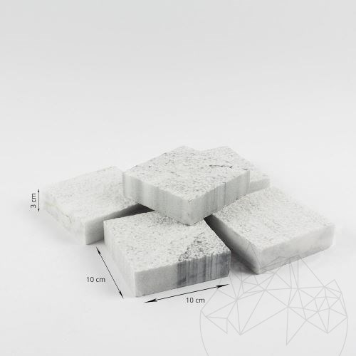 Kavala Bush Hammered Marble Kopfsteinpflaster 10 x 10 x 3 cm