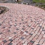 Ahorn Roter Splitface Granit Kopfsteinpflaster 10 x 10 x 5 cm