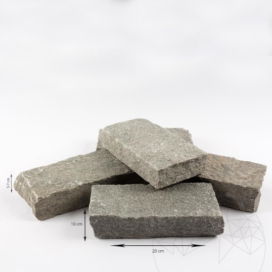 Kavala Riven Slate Kopfsteinpflaster 20 x 10 x 5-7 cm