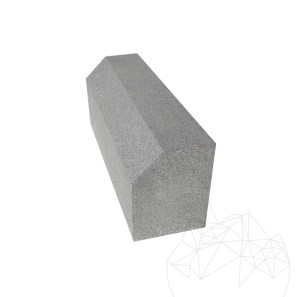 Black Beauty Basalt Bordstein 10 x 15 x 50 cm (Sägeschnitt + Fase 1L)