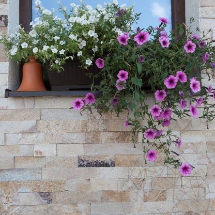 Schiefer Rhodos Natur, 5 cm x LL | Dekorativer Stein - Vertikale Fliesen, Outdoor-Indoor