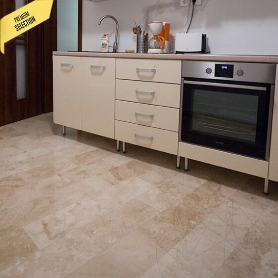 Classic PREMIUM Kreuzschliff geschliffener Travertin 40,6 x 20,3 x 1,2 cm