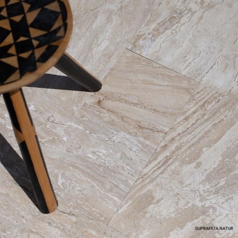 Travertin Striato Beige Matt Römischer Verband 1.2 cm