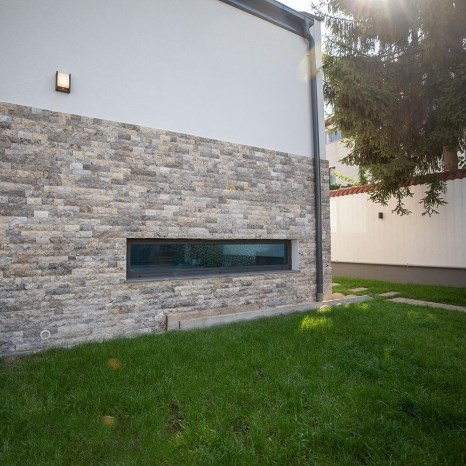 Silberner Splitface Travertin 10 cm x FL x 2 cm