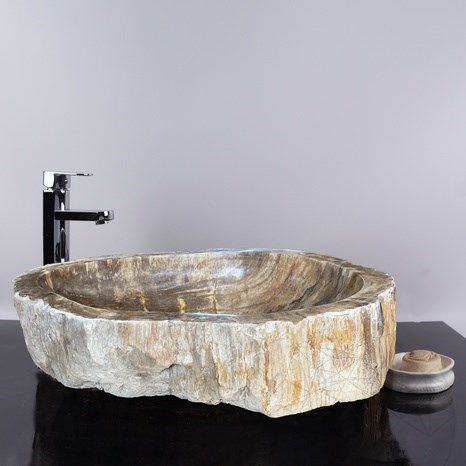 Waschbecken für das Badezimmer Versteinertes Holz