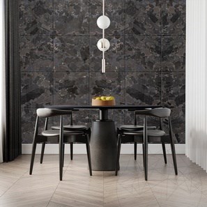 Extra blauer Labradorit mit Lederfinish, 60 x 60 x 2 cm
