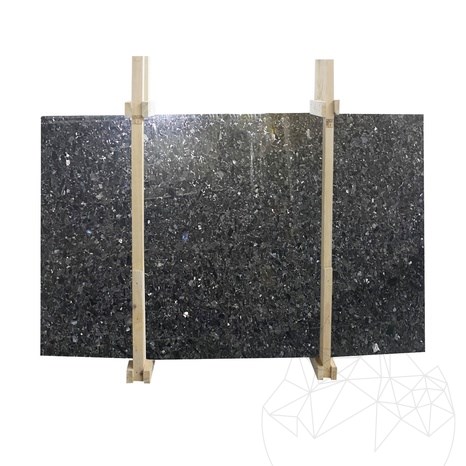 Extra blaue Lederversion Labradoritblatt 3 cm
