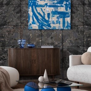 Extra blauer AquaStorm-Labradorit, 60 x 60 x 2 cm