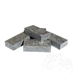 Extra blauer, 4-seitig geschnittener Labradorit-Pflasterstein, 20 x 10 x 5 cm