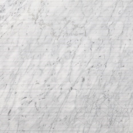 Carrara White Flute Design  Platte 2CM