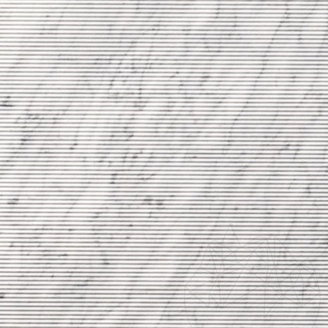 Carrara White Zigzag Design Platte 2CM