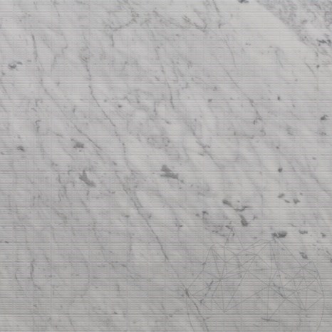 Carrara White Canvas Design  Platte 2CM