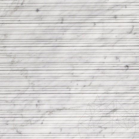 Carrara White Step Design Platte 2CM