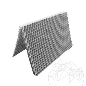 Kiesstabilisierung eco aus 100% recycelten Rohstoffen hergestellt, grau, 120 x 80 x 2,6 cm