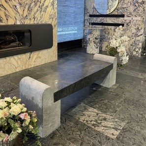 Romano Ceppo Gartenbank aus Marmor, 165 x 40 x 50 cm