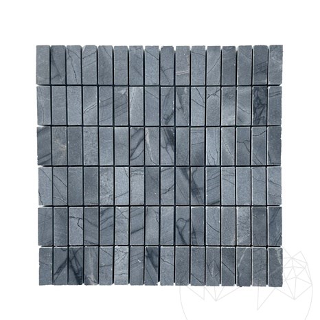 Mosaikschlange, blauer Marmor, gebürstet, 1.5 x 4.8 cm
