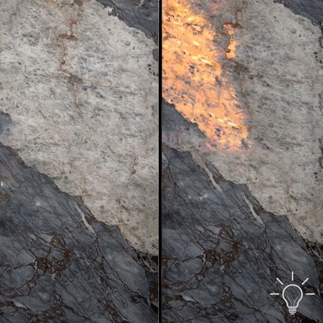 Hermes Blauer Marmor Polierte Platte, 2 cm