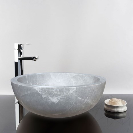 Waschbecken für das Badezimmer - Crema di Bergamo Marmor RS-5, 42 x 15 cm