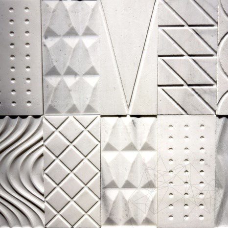 Geometrische Formen New York Marmor, 15 x 30 cm