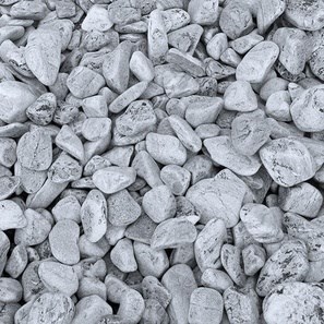 Silberne Kieselsteine, 3-6 cm Beutel 20 Kg