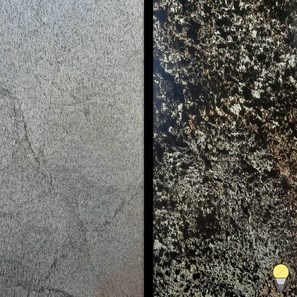 Transluzenter flexibler Schiefer SKIN 2mm - Silver Shine Gold, 185 x 61 cm | Raumbeleuchtung, Innen & Außen