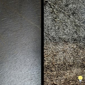 Transluzenter flexibler Schiefer SKIN 2mm - Black Star Gold, 244 x 122 cm | Raumbeleuchtung, Innen & Außen
