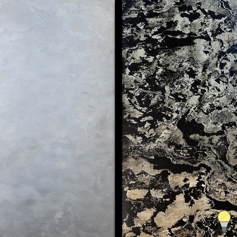 Transluzenter flexibler Schiefer SKIN 2mm - Schwarzer Schiefer, 122x61 cm | Umgebungsbeleuchtung, Innen & Außen